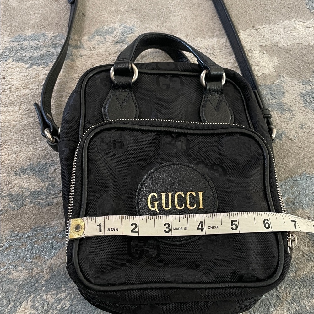 GUCCI GG Nylon Monogram Off The Grid Shoulder Crossbody Bag Black - Picture 14 of 15